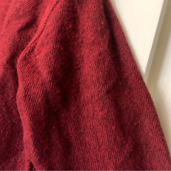 LL Bean men’s L Dark Red Button-Up Shirt Jacket, 100 % wool, vintage, outdoor - Picture 11 of 12